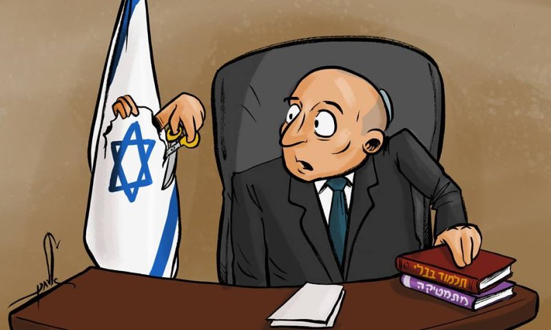 קריקטורה: בנט מעדיף יהדות על מתמטיקה