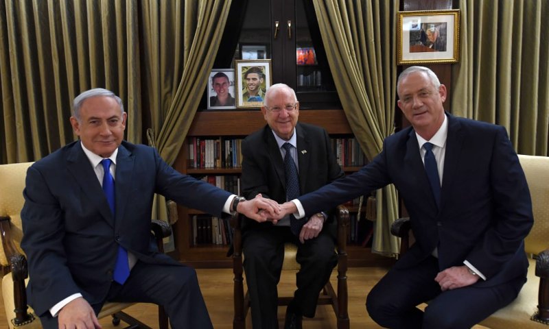 פגישה משולשת: נתניהו וגנץ אצל הנשיא