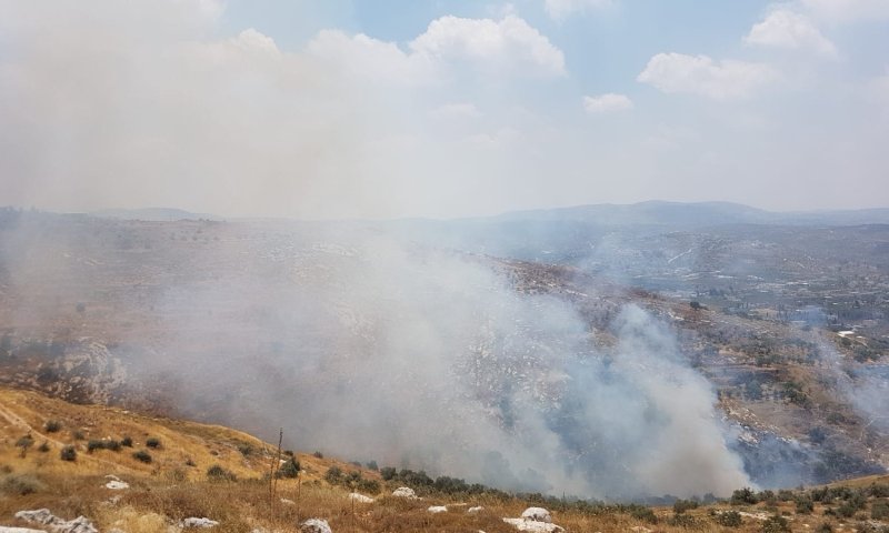 כובתה השריפה ביצהר: התושבים שבים לבתיהם