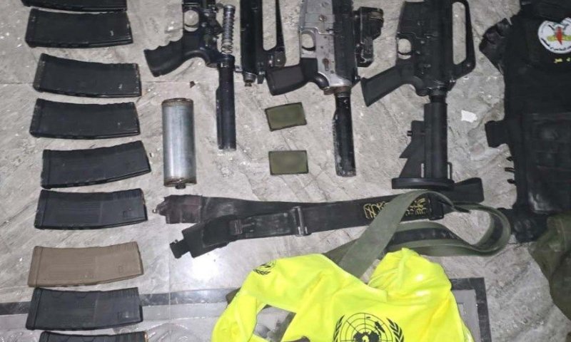 סמוך לציוד של אונר"א: צה"ל איתר מחסן כלי נשק בשומרון