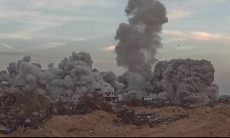 תיעוד: צה"ל פוצץ אוניברסיטה בדרום העיר עזה