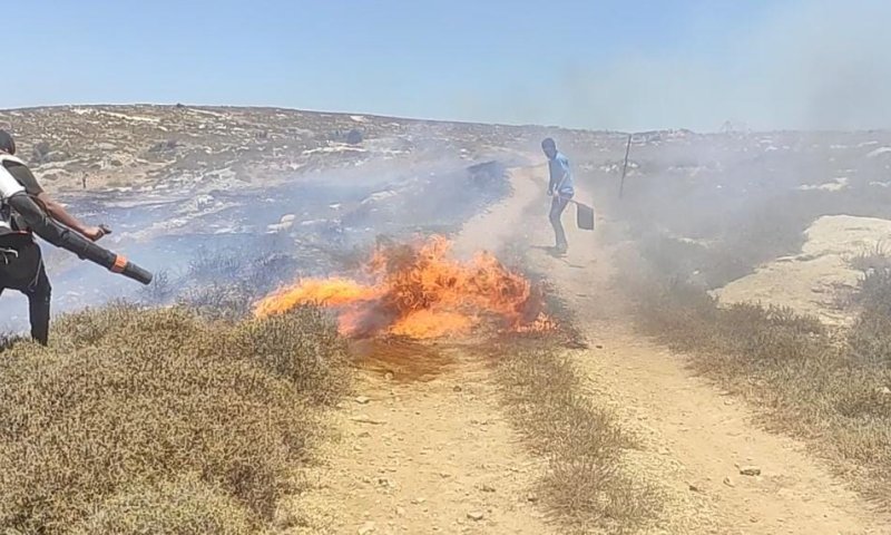 נערכים לטרור ההצתות: חולק ציוד כיבוי לתושבי הגבעות ביו"ש