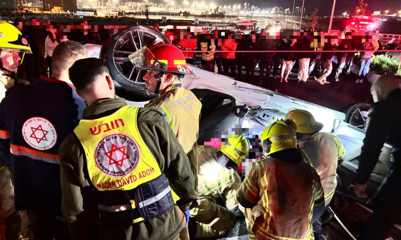 פגיעת משאית והתהפכות רכב: הרוג ושני פצועים קשה בתאונות בחיפה