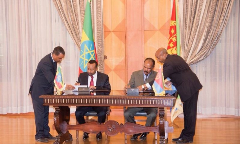 נחתם הסכם שלום בין אתיופיה ואריתריאה