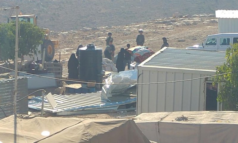 המנהל האזרחי הרס מבנים בלתי חוקיים בהר חברון