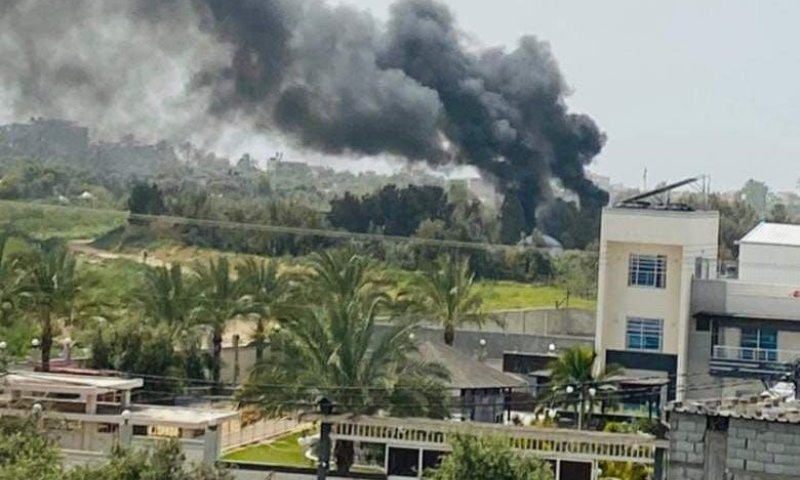 לאחר שיגור כושל: שריפה בבסיס הג'יאהד האיסלאמי