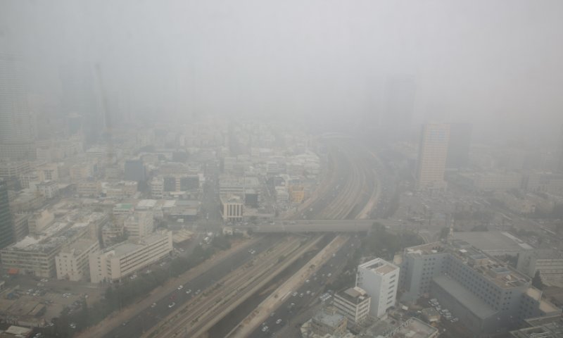 בדרום, בירושלים ובשומרון: אזהרה מזיהום אוויר חריג