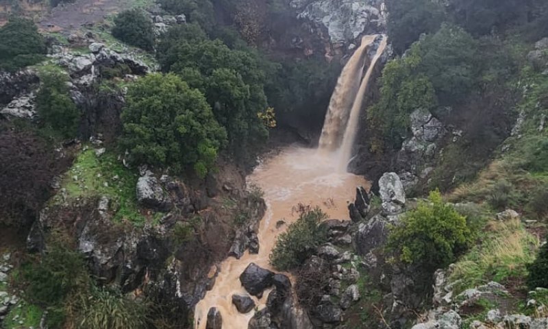 לראשונה השנה: נחל סער ברמת הגולן החל לזרום. צפו