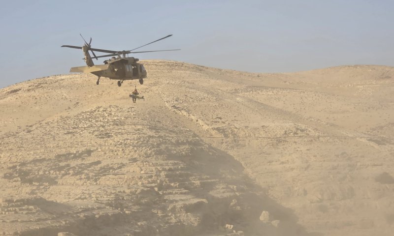 נחל פרת: מטוס חיל האוויר חילץ מטייל ופינה אותו להדסה עין כרם