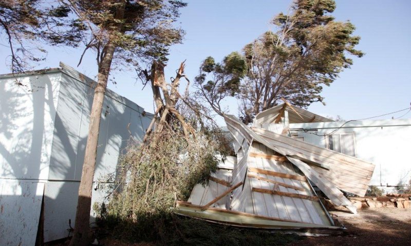 נס גדול היה ביצהר: עצים נפלו על ת"ת אין נפגעים