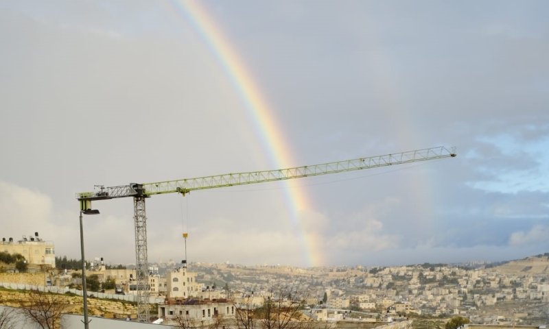 תמונת היום: קשת מרהיבה מעל הר הבית