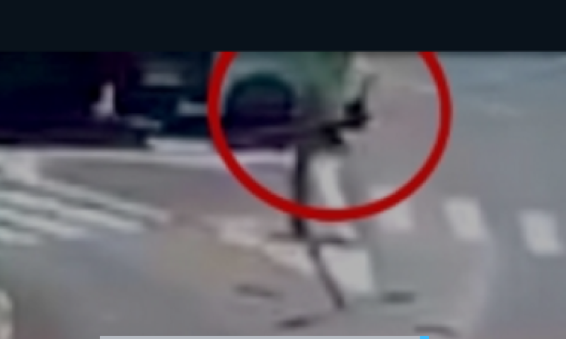 תיעוד קשה: ניסתה לחצות כביש ונדרסה על ידי משאית