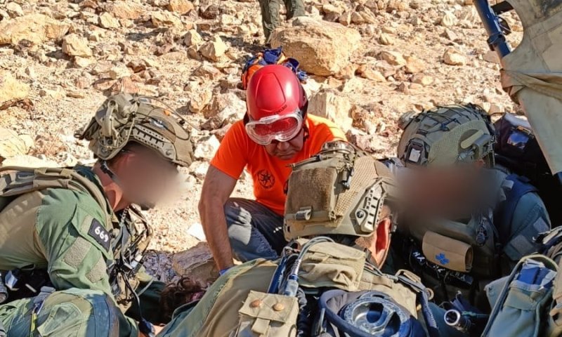 לוחמי 669 חילצו רוכב אופנוע שהידרדר בסמוך לצוק העזאזל