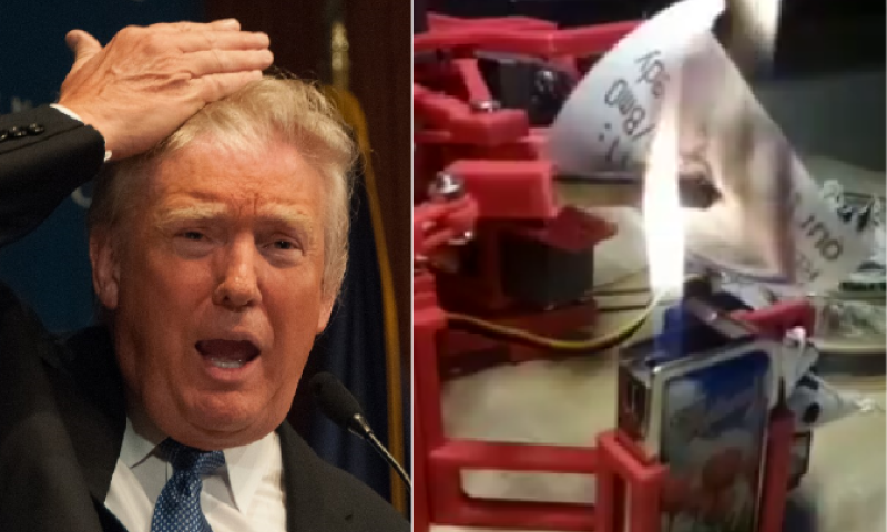 חם ברשת: הרובוט ששורף כל ציוץ של טראמפ