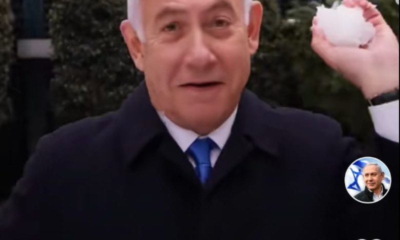 משעשע: נתניהו בטיקטוק מהשלג בירושלים. צפו