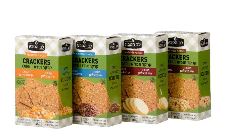 קרקרים מקמח חומוס, תירס, ותפוחי אדמה &ndash; במיוחד לשומרי גלוטן
