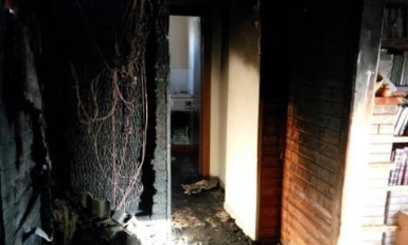 נס ביצהר: הבית נשרף כליל; המשפחה חולצה בשלום