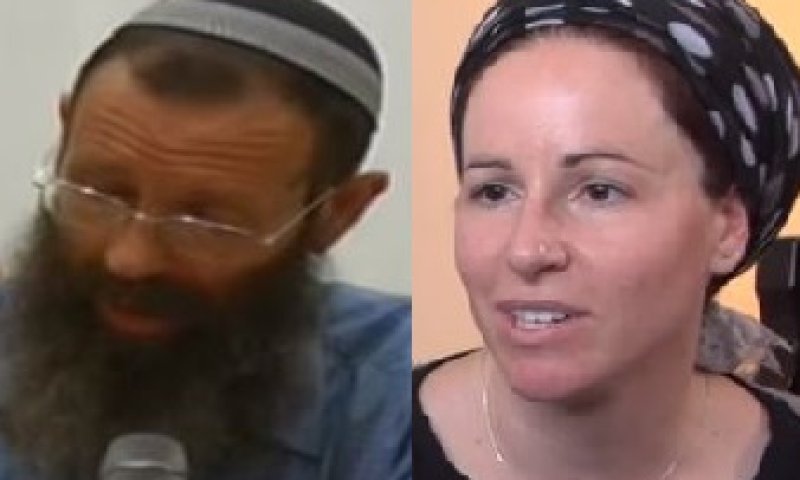 הרב יגאל התארס עם אלמנתו של רועי קליין