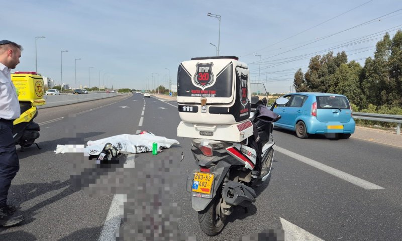 תאונה קטלנית: רוכב אופנוע בן 70 נהרג בנס ציונה