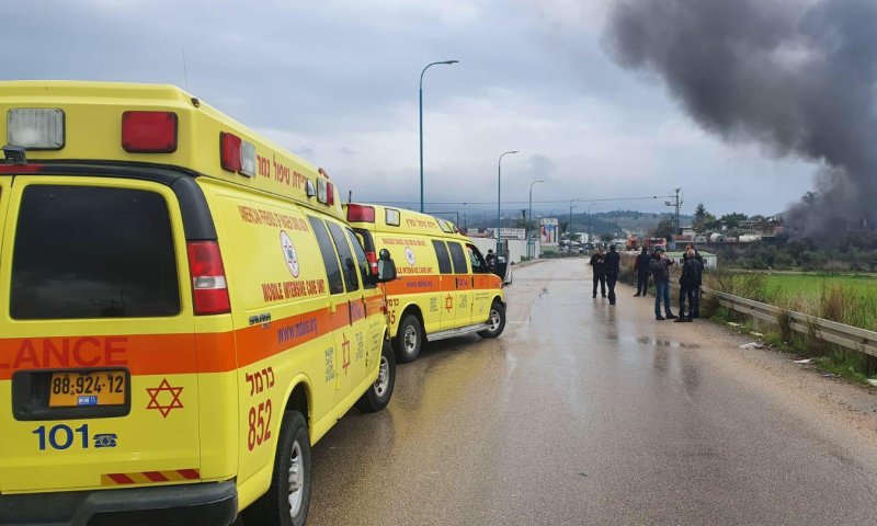 פיצוץ במפעל בטמרה, 4 פצועים במקום: צפו בתיעוד