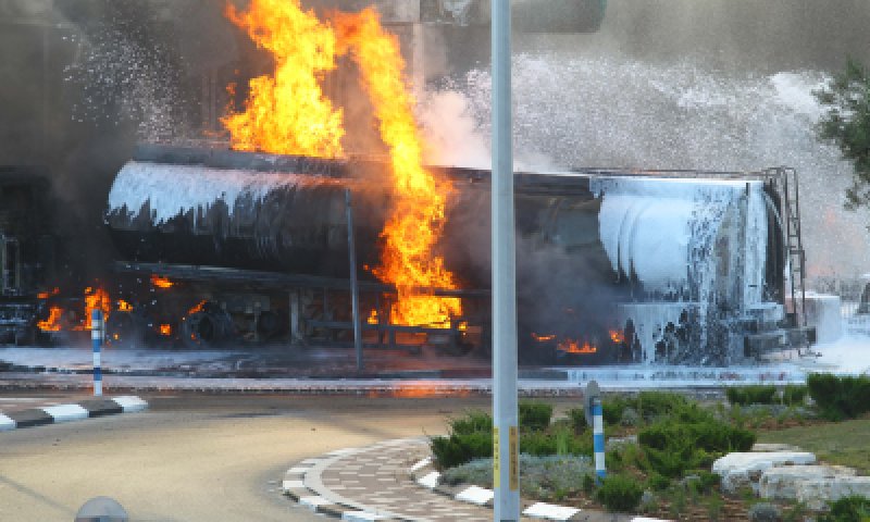 כך נראה נס: תחנת הדלק השרופה באשדוד