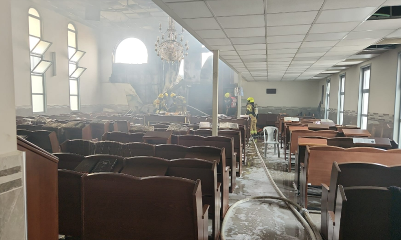 בית כנסת בירושלים עלה באש ונשרף כליל. צפו