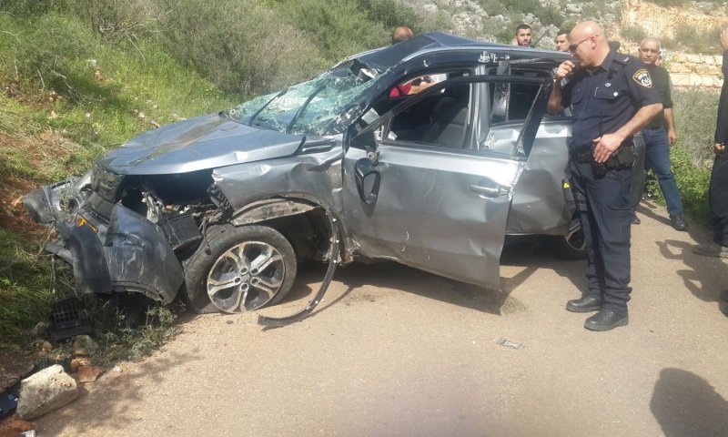 4 תושבי ירכא נפצעו לאחר שרכבם סטה מהכביש