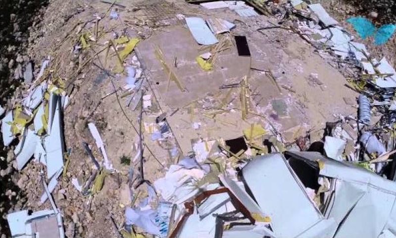 צפו בהרס ממעוף הציפור; המתנחלים יפגינו מול ביתו של בוגי