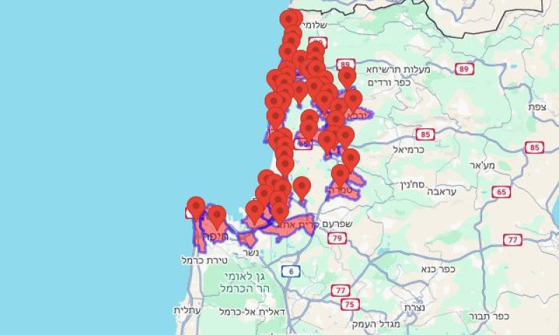 לראשונה: אזעקות בחיפה, בקריות ובגליל עקב שיגור טיל מתימן