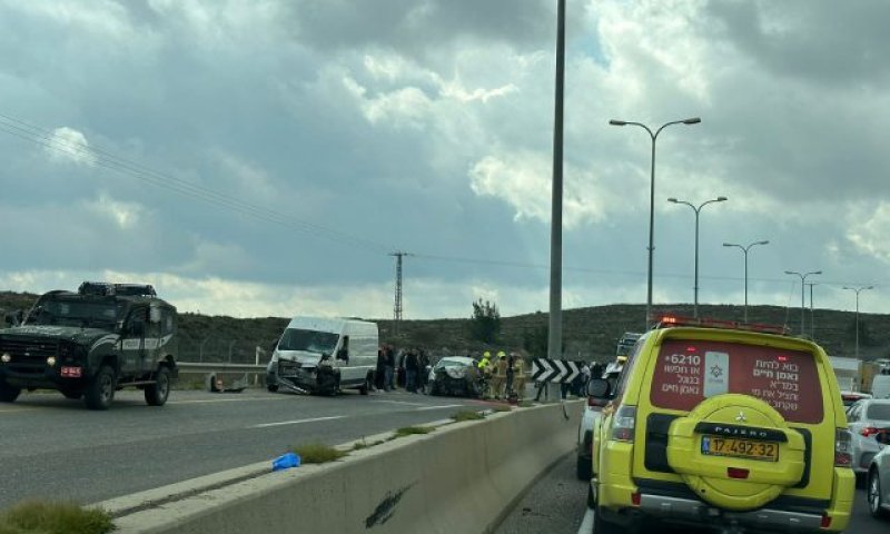 6 פצועים בתאונת דרכים קשה ליד בית חורון