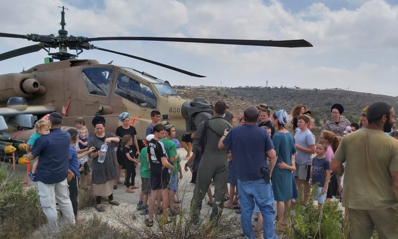 מסוק של חיל האוויר ביצע נחיתת אונס ליד הישוב עלי