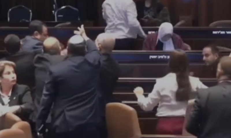 תיעוד: כמעט מכות בין הח"כים במליאת הכנסת