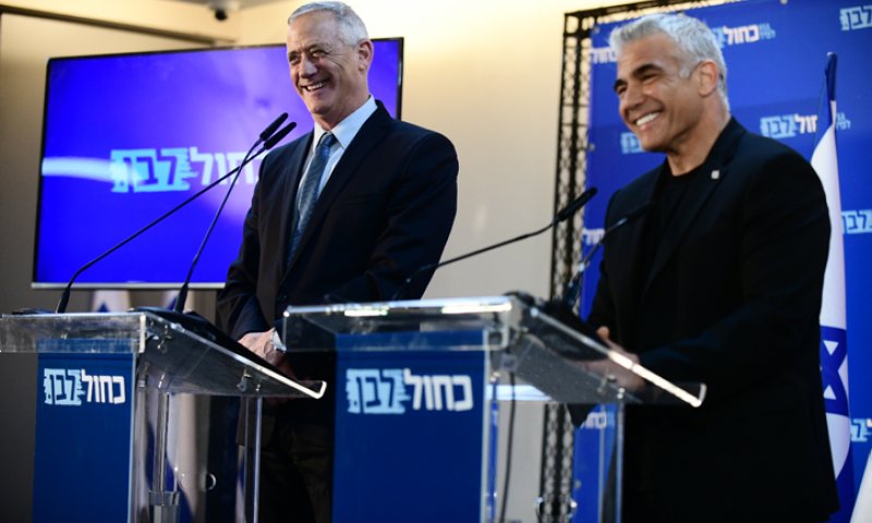 סקר: גנץ- לפיד מנצחים את נתניהו; ליברמן בחוץ