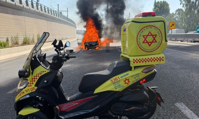 חיסול בנתיבי איילון: רכב התפוצץ במחלף חולון