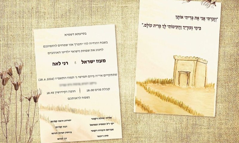 עצוב: ההזמנה לחתונה של מעוז רקנטי ורני 