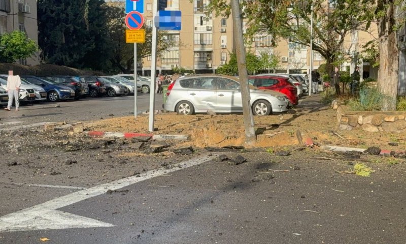 בעקבות הירי האיראני למרכז: זירת נפילה בחולון