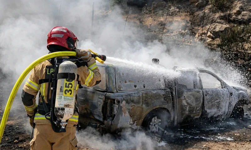 רחפן נפץ פגע ישירות ברכב סמוך למשגב עם: שני פצועים קל פונו