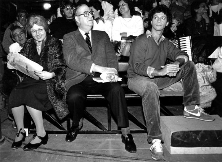 מתי כספי עם חנה לסלאו ואבא אבן ב-1984