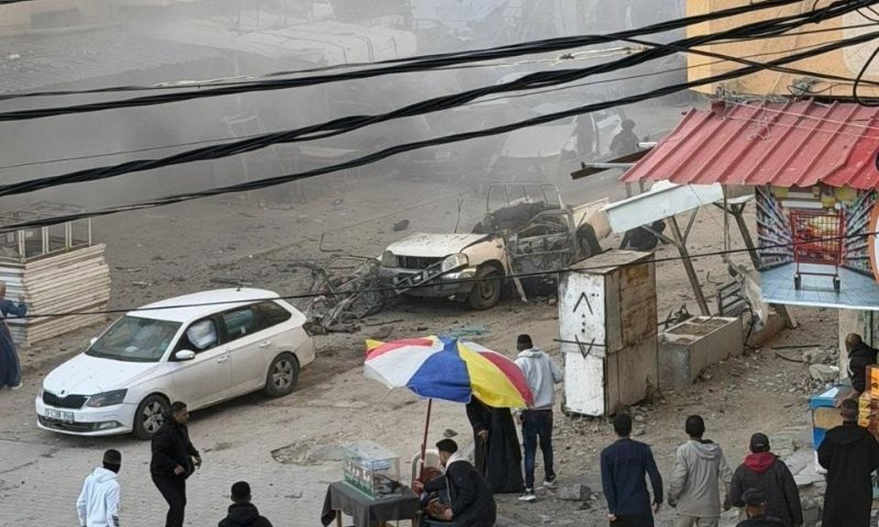 צה"ל חיסל 4 מחבלים ברכב משטרה במרכז רצועת עזה